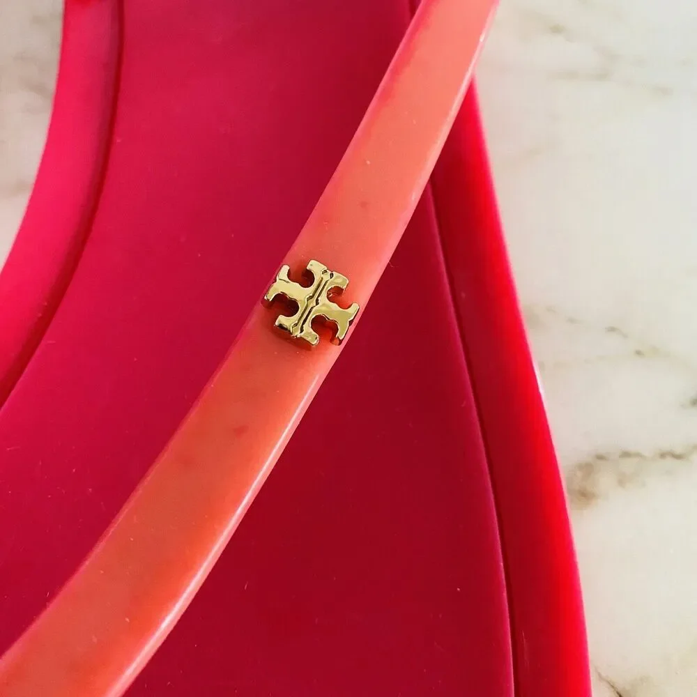 TORY BURCH Solid Red Jelly Thong Sandal - US 7